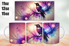 Crow Mug Wrap Sublimation 11oz, 12oz, 15oz Product Image 1