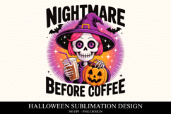 Nightmare befor coffee Clipart PNG | Spooky Season Png Product Image 1