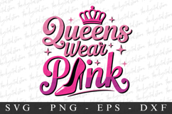 Queens Wear Pink PNG | Breast Cancer Awareness Png Product Image 1
