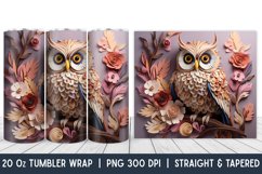 Owl Tumbler Wrap | Skinny Tumbler Wrap | PNG | Sublimation Product Image 1