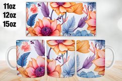 Flower Mug Sublimation PNG | Sublimation | 11oz 12oz &amp; 15oz Product Image 1