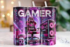 Girl gamer Tumbler Wrap | Sublimation | Tumblers Product Image 1