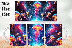 Jellyfish Mug Wrap Sublimation 11oz, 12oz, 15oz Product Image 1