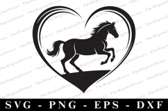 Horse Love Svg | Svg Cut Files | Cricut Product Image 1