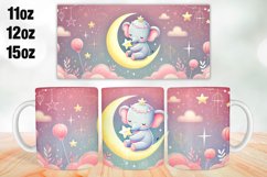 Elephant Valentine Day Mug Wrap Sublimation 11oz, 12oz, 15o Product Image 1