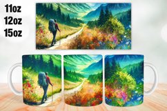 Mountains Mug Wrap Sublimation 11oz, 12oz, 15oz Product Image 1