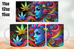 Girl &amp; marijuna Mug Wrap Sublimation 11oz, 12oz, 15oz Product Image 1