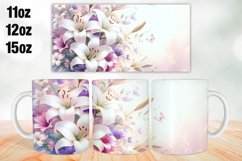 Flowers Mug Wrap Sublimation 11oz, 12oz, 15oz Product Image 1