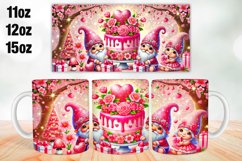 Happy Valentine Day Mug Wrap Sublimation 11oz, 12oz, 15oz Product Image 1