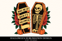 Wake me up when it&#039;s halloween Clipart PNG | Spooky Season P Product Image 1