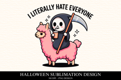 Iliterally hate everyoune Clipart PNG | Spooky Season Png Product Image 1