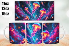 Jellyfish Mug Wrap Sublimation 11oz, 12oz, 15oz Product Image 1
