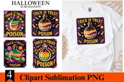 4 Halloween Trick or treat poison Clipart PNG | Spooky Product Image 1
