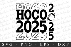 Football Hoco 2025 SVG | SVG Cut files | Cricut Product Image 1