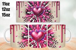 Happy Valentine Day Mug Wrap Sublimation 11oz, 12oz, 15oz Product Image 1