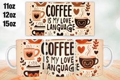 Coffee Lover Mug Wrap Sublimation 11oz, 12oz, 15oz Product Image 1