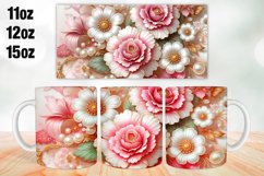Flowers Mug Wrap Sublimation 11oz, 12oz, 15oz Product Image 1