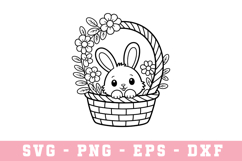 Bunny Egg SVG | SVG Cut files | Cricut Product Image 1