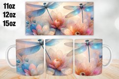 Dragonflies Mug Wrap, Sublimation 11oz, 12oz, 15oz Product Image 1