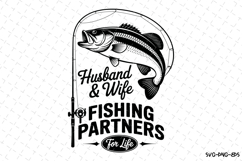 Husband &amp; Wife Fishing Partners Svg | Svg Files for Cricut Product Image 1