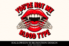You&#039;re not ny blood type Clipart PNG | Spooky Season Png Product Image 1
