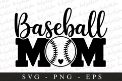 Baseball Mom SVG | Sports Svg | Game day svg Product Image 1