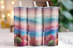 Mountains 20oz Tumbler Wrap Sublimation Product Image 1