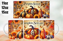 Pumpkin Season Mug Wrap Sublimation 11oz, 12oz, 15oz Product Image 1