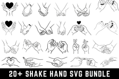 Hand Shake Svg Bundle| SVG Cut files | Cricut Product Image 1
