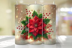Christmas Flowers Tumbler Wrap | Christmas | Sublimation Product Image 1