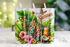 Aloha Summer Tumbler Wrap Sublimation Design Product Image 1