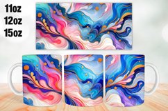 Marble Texture Mug Wrap Sublimation 11oz, 12oz, 15oz Product Image 1