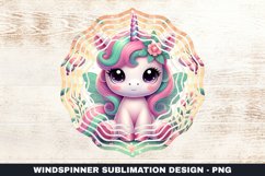 Unicorn Wind Spinner Sublimation Design Product Image 1