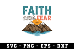 Faith Over Fear Svg| SVG Cut files | Cricut Product Image 1