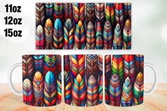 Feathers Mug Wrap Sublimation 11oz, 12oz, 15oz Product Image 1