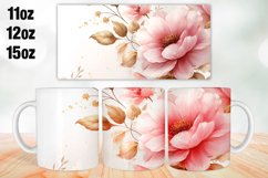 Flowers Mug Wrap Sublimation 11oz, 12oz, 15oz Product Image 1