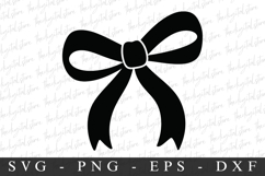 Black Bow Ribbon SVG | SVG Cut files | Cricut Product Image 1