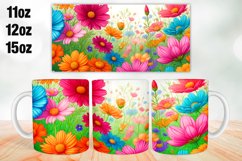 Flowers Mug Wrap Sublimation 11oz, 12oz, 15oz Product Image 1