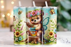 Bear 20oz Tumbler Wrap Sublimation Product Image 1