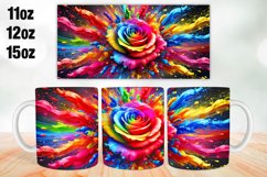 Flowers Mug Wrap Sublimation 11oz, 12oz, 15oz Product Image 1