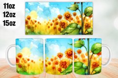Sunflowers Mug Wrap Sublimation 11oz, 12oz, 15oz Product Image 1