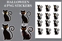 Halloween cat Stickers Png | Printable Product Image 1