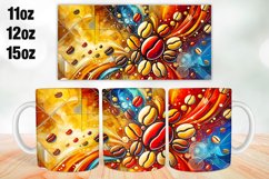 Balls Mug Wrap Sublimation 11oz, 12oz, 15oz Product Image 1