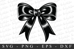 Black Bow Ribbon SVG | SVG Cut files | Cricut Product Image 1