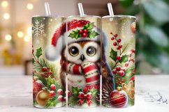 Christmas Owl Tumbler Wrap | Christmas | Sublimation Product Image 1