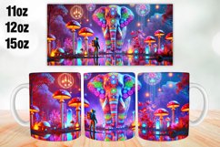 Elephant Mug Wrap Sublimation 11oz, 12oz, 15oz Product Image 1