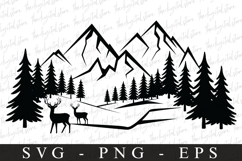 Mountains svg | Svg cut file | Cricut Product Image 1