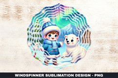 Christmas Wind Spinner Sublimation Design Product Image 1