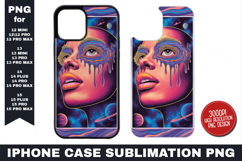 Girl Face iPhone Case Sublimation PNG | Sublimation Product Image 1