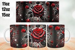 Rose Flowers Mug Wrap Sublimation 11oz, 12oz, 15oz Product Image 1